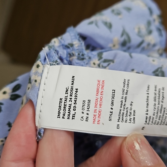 Blue floral mini dress - Picture 4 of 5